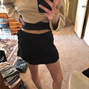 Old Navy Black Elastic Waist Mini Skort